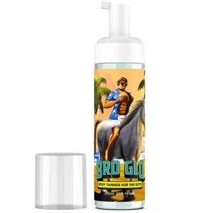 Bro Glo Self Tanner for The Boys - Quick Application Foam Mousse - Easy Sunless - Picture 1 of 5