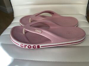 Crocs Bayaband Classic  Pink Flip Flop Thong Sandals Women’s Size 8