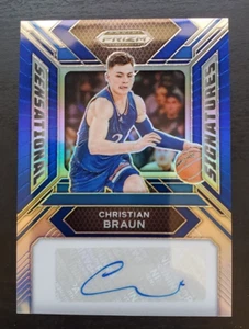 2024 Prizm Draft Picks Christian Braun Sensational Signatures Blue Auto 44/149 - Picture 1 of 2
