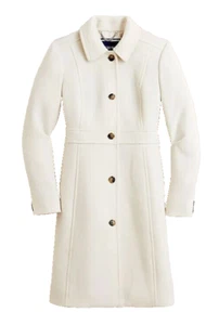 NWT J.Crew Classic Lady Day Coat in Vintage White Ivory Doublecloth Wool 16T - Picture 1 of 13