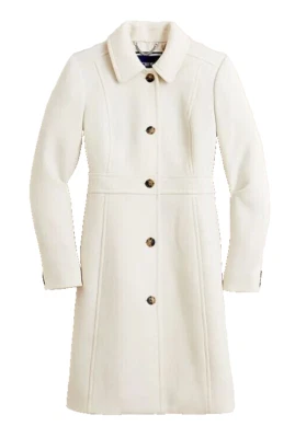 NWT J.Crew Classic Lady Day Coat in Vintage White Ivory Doublecloth Wool 16T - Image 1 of 4