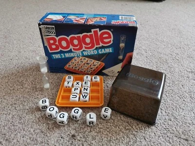 Boggle The 3 Minute Word Game 1992 Parker Games Vintage  - Image 1 of 4