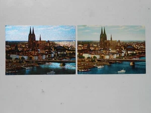 Vintage RPPC & Folie Postkarte Altstadt Dom Deutz Brücke Köln Germany PC2 - Bild 1 von 11