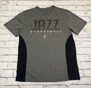 Utah Jazz Shirt Men's Large Gray NBA Basketball Team Logo Activewear UNK
