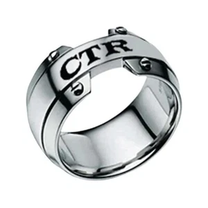 Anillo J143 Mormón SUD Unisex CTR Acero Inoxidable Gost Talla 7-13 One Moment in Tim - Imagen 1 de 10