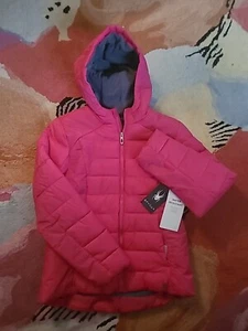 Spyder Girls Hooded Puffer Coat Hot Pink  Size Xl  16 $129 Nwt - Picture 1 of 7