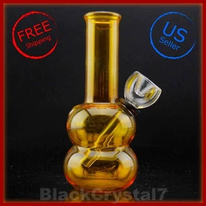 5" Mini Sun Gold Becher Shisha Bubbler Tabak Rauchen Wasser Glas Pfeifen - Bild 1 von 4
