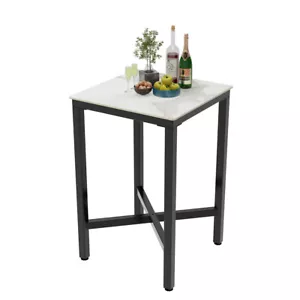 Bartisch Stehtisch Bistrotisch quadratisch Granit Weiß Marmor 70x70 Küche modern - Bild 1 von 12