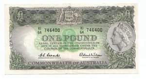 1961 Australia Coombs Wilson RESERVE BANK 1 Pound Note gVF - aEF - Picture 1 of 2