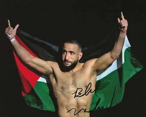 Foto firmada de 8x10 de UFC Fighter Belal Muhammad certificado de autenticidad foto a prueba - Imagen 1 de 4