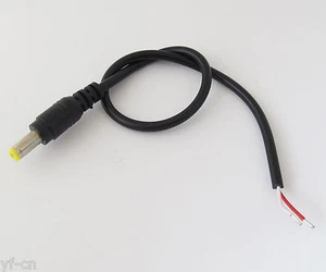 50pcs 30cm/1ft 5.5x2.1mm 5521 2.1mm CCTV DC Power Plug Straight Cord Cable - Picture 1 of 5