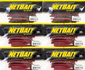 (LOT OF 6) NETBAIT BIG BOPPER 5.75" GREEN PUMPKIN TEXAS RED K9309 - Picture 1 of 3
