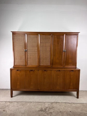 Mid Century Modern 2Pc China Cabinet Janus Collection by Mt. Airy Furniture Cover
