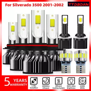 LED Headlight License Plate interior Fog Light Bulb For Silverado 3500 2001-2002 - Picture 1 of 21