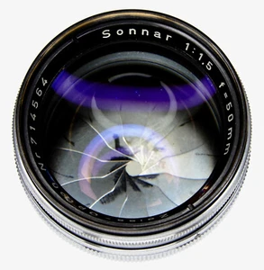 Contax Rangefinder RF Zeiss-Opton 50mm f1.5 Sonnar T*  #714564 - Picture 1 of 12