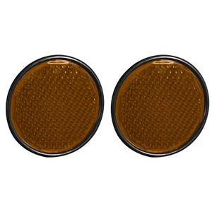 Reflex Reflektor runde Form für Traktor, Deichsel, Landwirtschaft, LKW - gelb - Bild 1 von 9