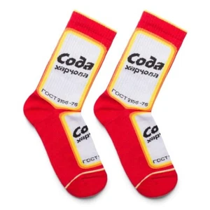 Weiße und rote Socken von Soda | ausgefallener Baumwolldruck | stilvolle Auswahl für auffällige Looks - Bild 1 von 4