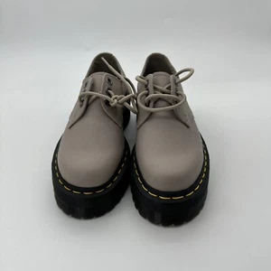 Dr. Martens 1461 Quad Damen Leder Plateau Oxford-Schuhe Taupe Braun Größe 5 - Bild 1 von 9