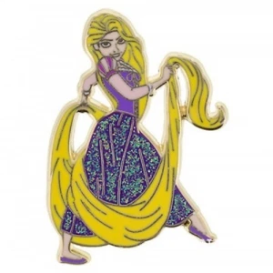 Prendedor Disney 120617 Película Enredada Rapunzel Brillo Princesa Sostiene Cabello Largo Rubio - Imagen 1 de 1