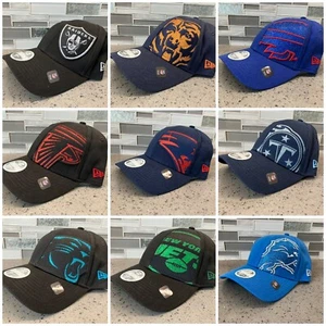 NFL CLOSEOUT! PICK YOUR TEAM New Era 9FORTY Women's Glitter Crop Adjustable Hat - Picture 1 of 133