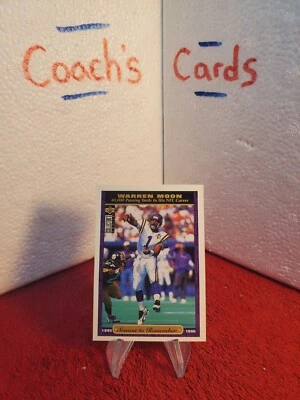 1996 Upper Deck SEASON TO REMEMBER Warren Moon #65 Minnesota Vikings HOF  - Image 1 of 3