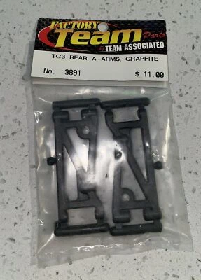 3891 TEAM ASSOCIATED FT Graphite Rear Suspension Arms, carbon - TC3 / NTC3 NOS - Image 1 of 2