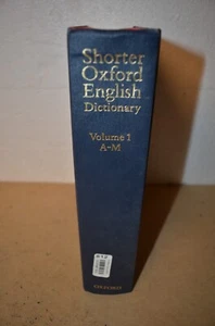 SHORTER OXFORD ENGLISH DICTIONARY 5TH EDITION VOLUME A-M NO SLEEVE - Picture 1 of 2