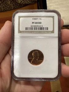 1968-S PF68 RD Lincoln Memorial Cent NGC Special - Picture 1 of 2