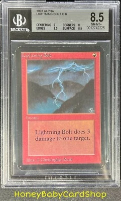 MTG Limited Edition Alpha 1993 Lightning Bolt BGS 8.5 NM/MT+ Old School 93/94 - Image 1 of 4