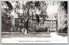 Cambridge MA~Massachusetts Hall~Harvard University~1930s B&W Postcard
