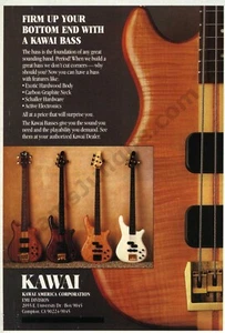 1989 Kawai Basso Chitarre Schaller Rivista STAMPA ANNUNCIO Idea Regalo Natale (2109) - Foto 1 di 1