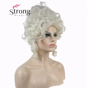 StrongBeauty White Wig Women Synthetic Cosplay Hair Wigs - Picture 1 of 4