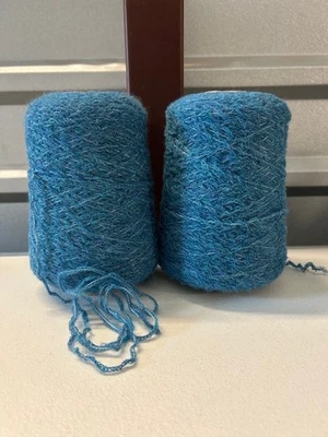 NEW HOPE YARNS Lot 2 Cone Spool #3 Novelty BABY Alpaca Wool Yarn w/Nylon 1lb 3oz 550gr 4003 C