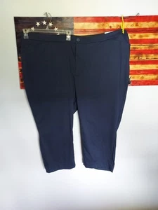 Catherines The Universal Capri Pants Navy Blue Women's Plus Size 34W NEW - Picture 1 of 4