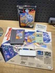 Adventures of Lolo Nintendo NES completo di scatola con poster BOX WEAR