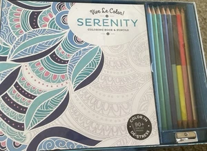 Serenity (Adult Coloring Book and Pencils) Color Therapy Kit by Vive le Color! - Picture 1 of 4