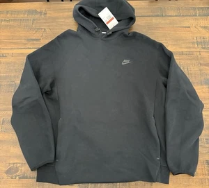 Sudadera con capucha Nike Sportswear Tech polar negra para hombre talla grande FB8016-010 $115 - Imagen 1 de 11
