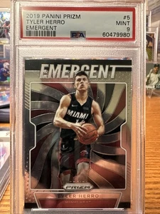 2019 Panini Prizm Tyler Herro Emergent #5 Mint PSA 9 Graded Card - Picture 1 of 2