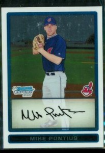 2009 Baseball Card Bowman Chrome Prospects BCP157 MIKE PONTIUS Cleveland Indians