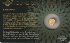 MDS RUANDA 10 FRW 2016 "BALLERINA - ICONOS DEL MUNDO", ORO EN COINCIDENCIA - Imagen 1 de 2