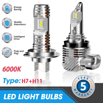 Para BMW K1200LT 2004-2010 - 2X H9+H7 Combo Faros LED Bombillas 6000K Blanco CHU Foto 1 de 4