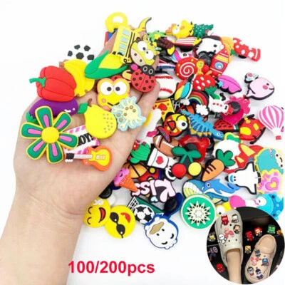 Mixed 100Pcs Random Cartoon Cute PVC Shoes Charms Decor For Croc And Jibbitz AU - image 1 of 4