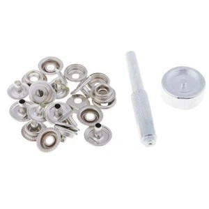 Prettyia Stainless Steel Fastener Snap Press Stud Button Punch Tool Kit - Picture 1 of 8