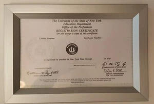 NYS Registration Certificate Frame 8.5x5.5 (Heavy Duty - Aluminum) -REF24-1027 - Picture 1 of 11
