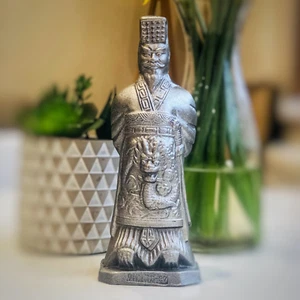 Figura Guerrero Xian Emperador Terracota Plata 22cm - Imagen 1 de 3