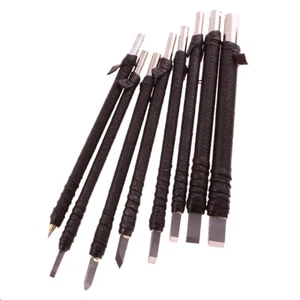 8pcs Tungsten Steel Stone Carving Sculpting Kit Hand Chisel Tool Set - Picture 1 of 12