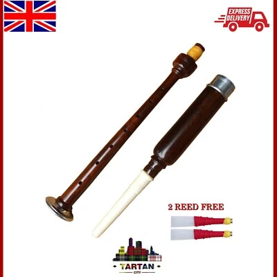 Nuovo Palissandro Cornamusa Pratica Chanter - Argento Supporti & Canna - Immagine 1 di 3