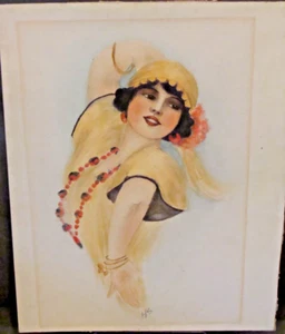 Wonderful 1940's Original watercolor illustration of a Gypsy Dancer - Picture 1 of 3