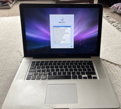 Apple MacBook Pro 15" 2008 – 2.4GHz 4GB RAM 320GB HDD Factory Reset OS X 10.5.5 - Image 1 of 4
