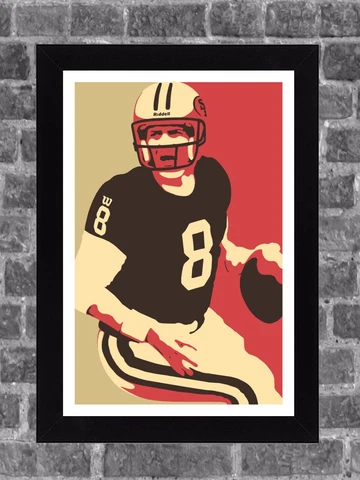 San Francisco 49ers Steve Young Portrait Sports Print Art 11x17 Cover